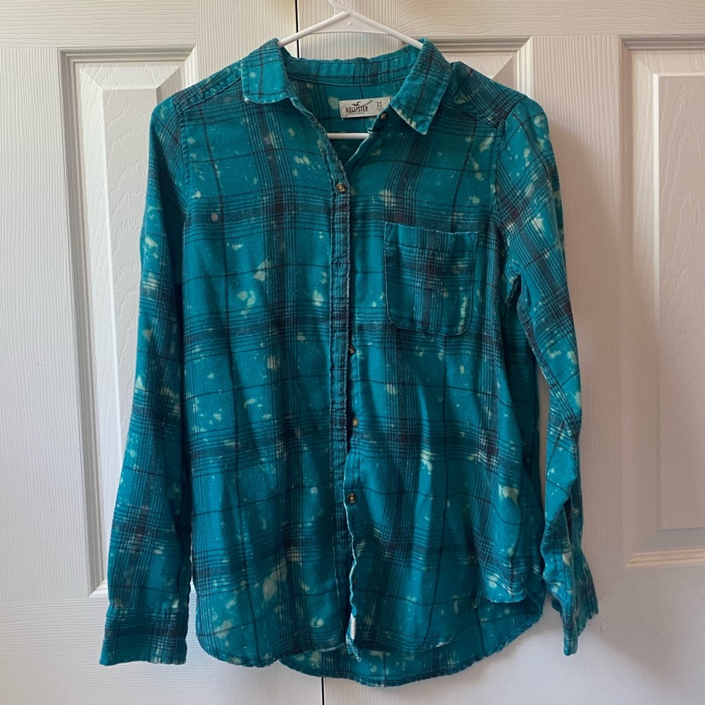 turquoise American Eagle flannel